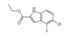 5-氯-4-氟-1H-吲哚-2-羧酸乙酯结构式