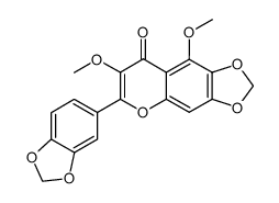 3,5-Dimethoxy-3',4':6,7-bis(methylenedioxy)flavone Structure