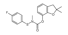 (2,2-dimethyl-3H-1-benzofuran-7-yl) N-(4-fluorophenyl)sulfanyl-N-methylcarbamate结构式
