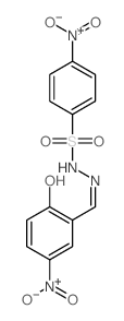 4-nitro-N-[(3-nitro-6-oxo-1-cyclohexa-2,4-dienylidene)methyl]benzenesulfonohydrazide结构式
