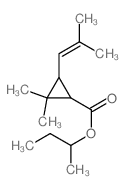 butan-2-yl 2,2-dimethyl-3-(2-methylprop-1-enyl)cyclopropane-1-carboxylate结构式