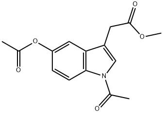1-Acetyl-5-acetyloxy-1H-indole-3-acetic acid methyl ester Structure