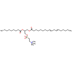 (2-nonanoyloxy-3-octadeca-9,12-dienoyloxypropoxy)-[2-(trimethylazaniumyl)ethyl]phosphinate Structure