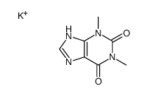 3,7-Dihydro-1,3-dimethyl-1H-purine-2,6-dione, potassium salt结构式