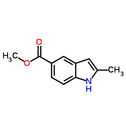 2-甲基-1H-吲哚-5-羧酸甲酯结构式