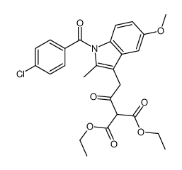 [[1-(p-Chlorobenzoyl)-5-methoxy-2-methyl-1H-indol-3-yl]acetyl]malonic acid diethyl ester结构式
