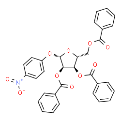 .beta.-D-Ribofuranoside, 4-nitrophenyl, 2,3,5-tribenzoate Structure
