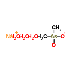Sodium dimethylarsinate hydrate (1:1:3) Structure
