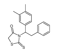 3-[1-(3,4-dimethylphenyl)-2-phenylethyl]-2-sulfanylidene-1,3-thiazolidin-4-one结构式