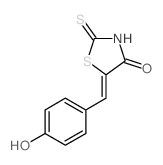 5-[(4-羟基苯基)亚甲基]-2-硫氧代-4-噻唑啉酮结构式