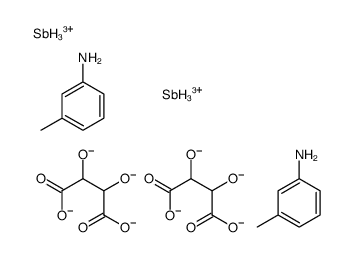 antimony(3+),2,3-dioxidobutanedioate,hydron,3-methylaniline Structure
