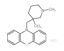 10-[(1,3-dimethyl-3-piperidyl)methyl]phenothiazine结构式