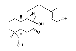 (3R)-3,4,4a,5,6,7,8,8aβ-Octahydro-3α-hydroxy-8α-hydroxymethyl-4α-[(E)-5-hydroxy-3-methyl-3-pentenyl]-3,4aα,8-trimethylnaphthalen-2(1H)-one结构式
