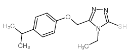 4-乙基-5-[(4-异丙基苯氧基)甲基]-4H-1,2,4-噻唑-3-硫醇结构式
