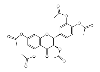 (+)-dihydroquercetin pentaacetate结构式