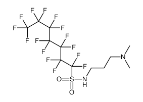 N-[3-(二甲氨基)丙基]-1,1,2,2,3,3,4,4,5,5,6,6,7,7,7-十五氟代-1-庚烷磺酰胺结构式