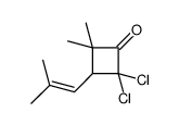 2,2-dichloro-4,4-dimethyl-3-(2-methylprop-1-enyl)cyclobutan-1-one结构式