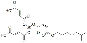 3,3',3''-[Stibinetriyltris(oxycarbonyl)]tris[(Z)-acrylic acid (6-methylheptyl)] ester Structure