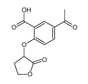 5-acetyl-2-((2-oxotetrahydrofuran-3-yl)oxy)benzoic acid Structure