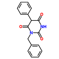 1-苄基-5-苯基巴比妥酸结构式