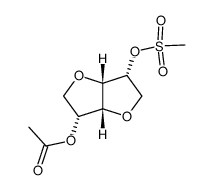 2-O-acetyl-1,4:3,6-dianhydro-5-O-(methylsulfonyl)-D-mannitol Structure
