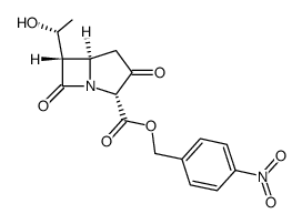 P-NITROBENZYL (2R,5R,6S)-6-[(R)-1-HYDROXYETHYL]-3,7-DIOXO-1-AZABICYCLO[3.2.0]HEPTANE-2-CARBOXYLATE结构式