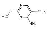 4-氨基-2-(甲基硫代)嘧啶-5-腈结构式