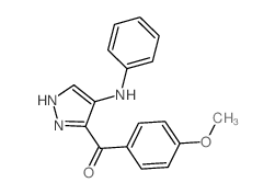 Methanone,(4-methoxyphenyl)[4-(phenylamino)-1H-pyrazol-3-yl]-结构式