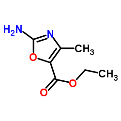 2-氨基-4-甲基噁唑-5-羧酸乙酯结构式