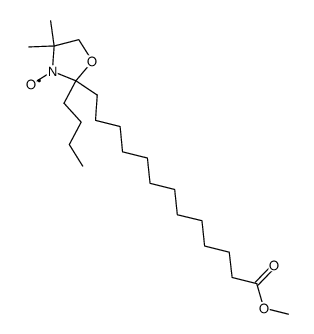 methyl 13-(2-butyl-3-oxyl-4,4-dimethyl-1,3-oxazolidine-2-yl)tridecanoate Structure
