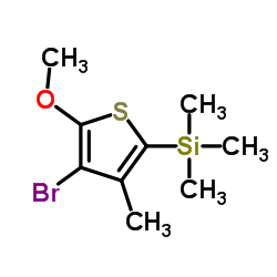 (4-Bromo-5-methoxy-3-methyl-2-thienyl)(trimethyl)silane Structure