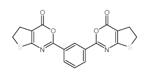 4H-Thieno(2,3-d)(1,3)oxazin-4-one, 2,2-(1,3-phenylene)bis(5,6-dihydro-结构式