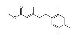 methyl (E)-3-methyl-5-(2,4,5-trimethylphenyl)pent-2-enoate结构式