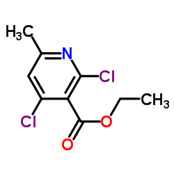 2,4-二氯-6-甲基-3-吡啶甲酸乙酯结构式