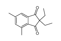 2,2-diethyl-4,6-dimethyl-indan-1,3-dione Structure