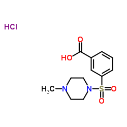 3-[(4-Methyl-1-piperazinyl)sulfonyl]benzoic acid hydrochloride (1:1) Structure