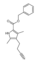 benzyl 4-(2-cyanoethyl)-3,5-dimethylpyrrole-2-carboxylate结构式