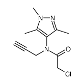 2-chloro-N-prop-2-ynyl-N-(1,3,5-trimethylpyrazol-4-yl)acetamide Structure