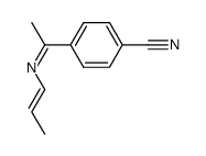 4-((Z)-1-(((E)-prop-1-en-1-yl)imino)ethyl)benzonitrile结构式