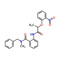 N-Benzyl-N-methyl-2-{[2-(2-nitrophenoxy)propanoyl]amino}benzamide结构式