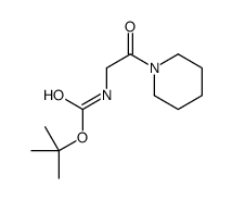 (2-氧代-2-哌啶-1-基-乙基)-氨基甲酸叔丁酯结构式
