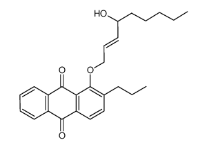 1-((4-hydroxynon-2-en-1-yl)oxy)-2-propylanthracene-9,10-dione Structure