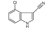 4-氯-3-氰基吲哚结构式
