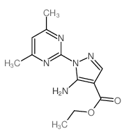ethyl 5-amino-1-(4,6-dimethylpyrimidin-2-yl)-1H-pyrazole-4-carboxylate structure