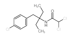 2,2-dichloro-N-[3-[(4-chlorophenyl)methyl]pentan-3-yl]acetamide structure