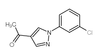 1-[1-(3-氯苯基)-1H-吡唑-4-基]乙酮结构式