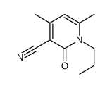 4,6-二甲基-2-氧代-1-丙基-1,2-二氢吡啶-3-甲腈结构式