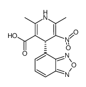 (-)-(R)-1,4-dihydro-2,6-dimethyl-3-nitro-4-(2,1,3-benzoxadiazol-4-yl)pyridine-5-carboxylic acid Structure