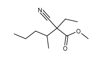 2-ethyl-2-cyano-3-methyl-hexanoic acid methyl ester结构式