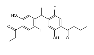 bis (butyryl-4 fluoro-2 hydroxy-5 phenyl)-1,1 ethane结构式